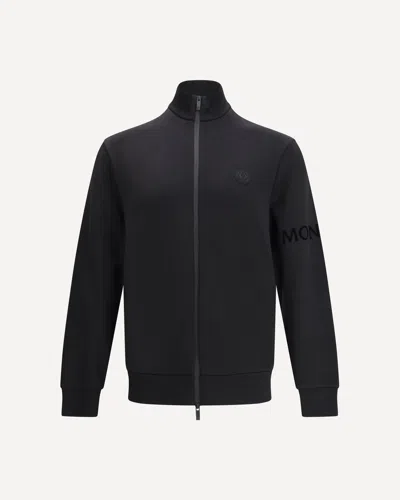MONCLER ZIPPED COTTON SWEATSHIRT