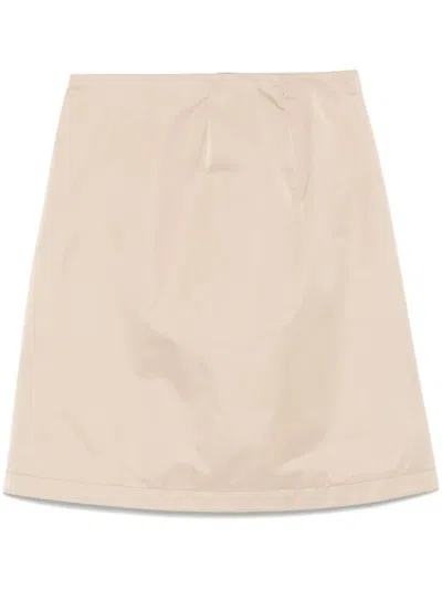 Moncler Zipped Midi Skirt In Neutral