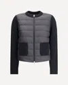 Moncler Padded Zip-up Cardigan In Black