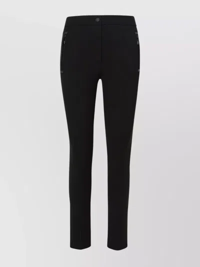 MONCLER ZIPPER DETAIL TROUSERS WITH BELT LOOPS