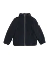 Moncler Zipper Down Jacket In Blue