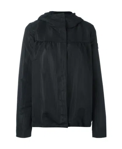 Moncler Zipper Hood Casual Jacket In Black