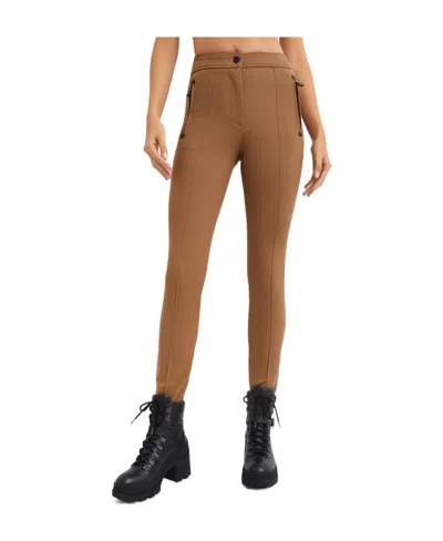 Moncler Zip Pocket Casual Pants In Brown