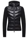 Moncler Padded Fleece Sweatshirt With Zip And Hood In Black