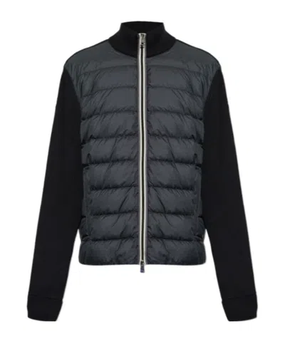 Moncler Zippered Cardigan In Black