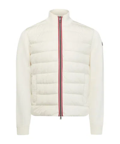 Moncler Zippered Cardigan In White