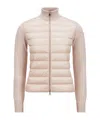 MONCLER PADDED WOOL ZIP-UP CARDIGAN
