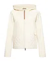 Moncler Quilted Cardigan In White