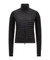 Moncler Quilted High Collar Long Sleeve Cardigan In Black