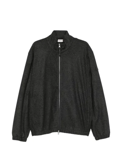 Moncler Zip-up Bomber Jacket In Gray