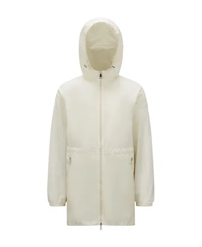 Moncler Zip-up Hooded Jacket In White