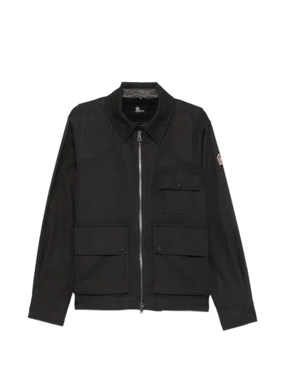 Moncler Zip-up Multi-pocket Shirt Jacket In Black