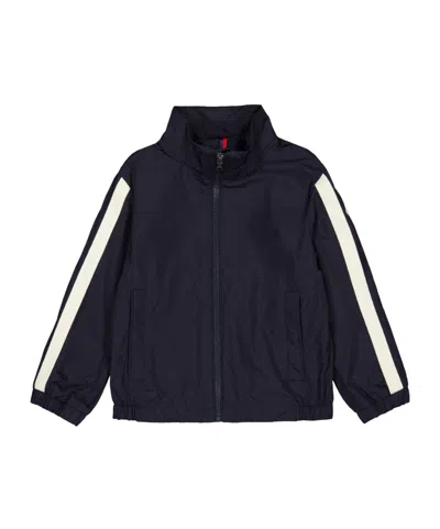 Moncler Zip-up Windbreaker Jacket In Blue