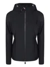 Moncler Womens Black Zumeles Brand-patch Slim-fit Stretch-woven Blend Jacket In Black
