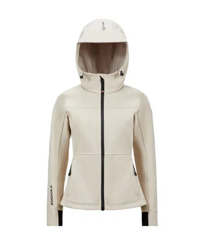 Moncler Zumeles Hooded Casual Jacket In Nude