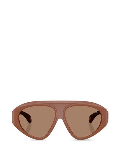 Moncler Zyra Navigator-frame Sunglasses In Brown