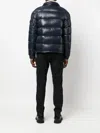 Moncler Mens Navy Maya Logo-patch Padded Shell-down Jacket In Blue