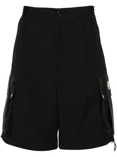 Moncler Cargo Bermuda Shorts In Black