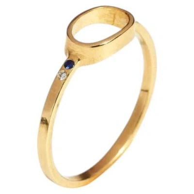 Pre-owned Moncomble Paris Je T'aime Temps La Crépuscule Éclipse Ring In 18k Yellow Gold By