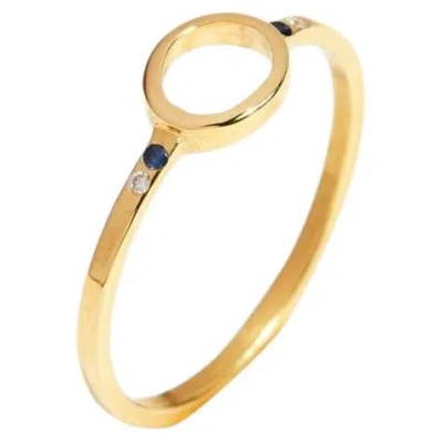 Pre-owned Moncomble Paris Je T'aime Temps La Crépuscule Halo Ring In 18k Yellow Gold By