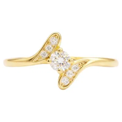 Pre-owned Moncomble Paris Lacrima Wedding Ring In 18k Yellow Gold With Diamonds By