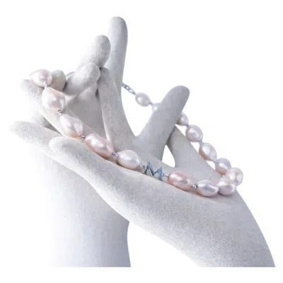 Pre-owned Moncomble Paris Les Perles Baroque Necklace With Natural Pearls By  In Multi
