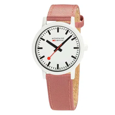 Pre-owned Mondaine [authorized Dealer]  Essence, 41mm, Pink Watch (ms1.41111.lp)
