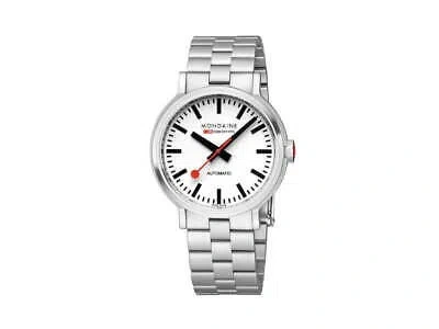 Pre-owned Mondaine Classic Original Automatic Watch, White, 41 Mm, Mst.4161b.sj