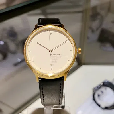 Pre-owned Mondaine Genuine  Mh1.l2211.lb Helvetica Quartz Watch Men Women 38mm Swiss Made