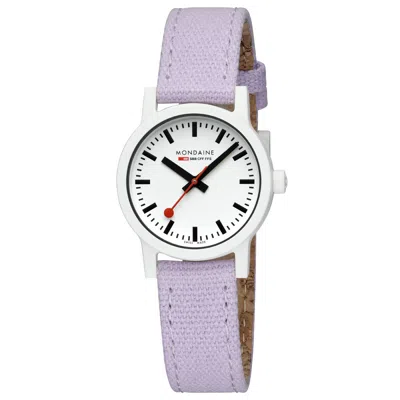 Pre-owned Mondaine Ladies Watch Wristwatch 1 1/4in Ms1.32110.lq1 Essence Textile