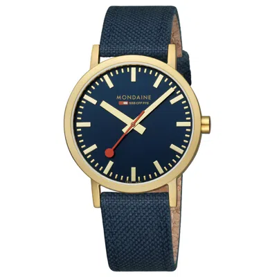 Pre-owned Mondaine Men's Watch Classic Wrist Watch 1 9/16in A660.30360.40sbq Textile