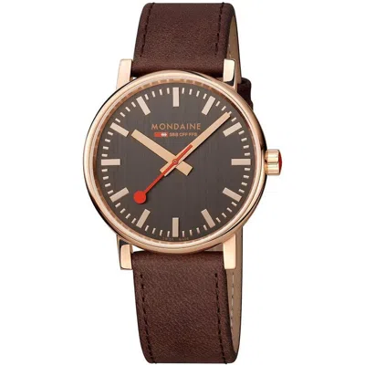 Pre-owned Mondaine Men's Watch Classic Wrist Watch 1 9/16in Mse.40181.lg Leather
