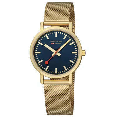 Pre-owned Mondaine Unisex Watch Classic Wrist 1 13/32in A660.30314.40sbm Stainless Steel