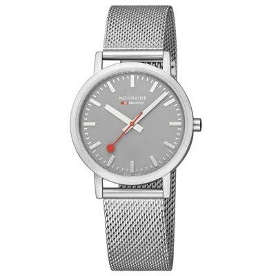 Pre-owned Mondaine Unisex Watch Classic 36 Mm A660.30314.80sbj Stainless Steel