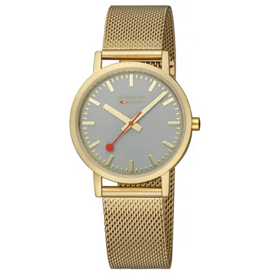Pre-owned Mondaine Unisex Watch Classic Wrist 1 13/32in A660.30314.80sbm Stainless Steel