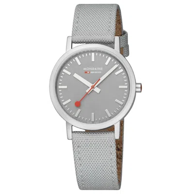 Pre-owned Mondaine Unisex Watch Classic 36 Mm A660.30314.80sbh Textile