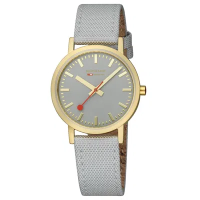 Pre-owned Mondaine Unisex Watch Classic Wrist Watch 1 13/32in A660.30314.80sbu Textile