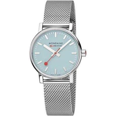 Pre-owned Mondaine Unisex Watch Wrist Watch 1 3/8in Mse.35140.sm Evo2 Stainless Steel