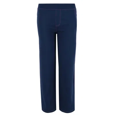 Monday Blues Women's Denim Look Pajama Pants In Blue