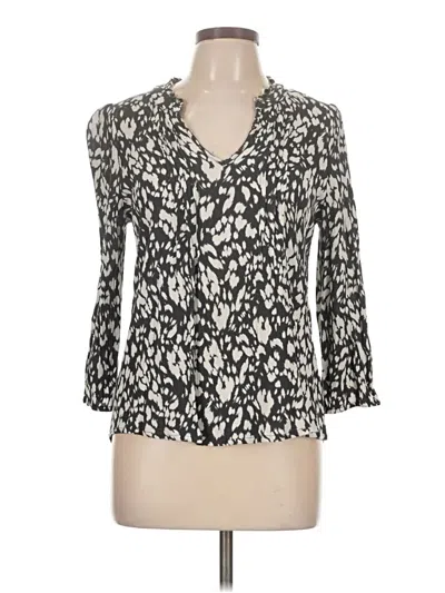 Pre-owned Monday Fun 3/4 Sleeve Blouse In Ivory