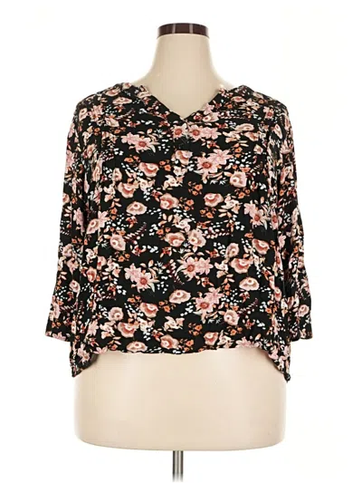 Pre-owned Monday Fun 3/4 Sleeve T-shirt In Black