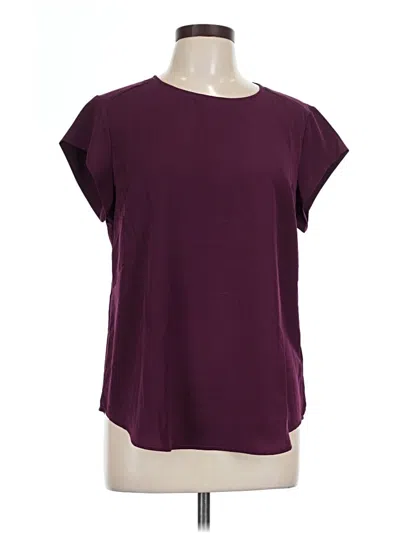 Pre-owned Monday Fun Short Sleeve Top Burgundy Boatneck Tops