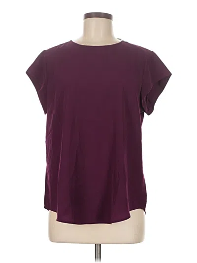 Pre-owned Monday Fun Short Sleeve Top Burgundy Boatneck Tops