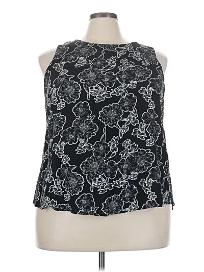 Pre-owned Monday Fun Sleeveless Blouse In Black