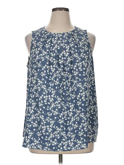 Pre-owned Monday Fun Sleeveless Blouse In Blue