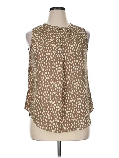 Pre-owned Monday Fun Sleeveless Blouse In Brown