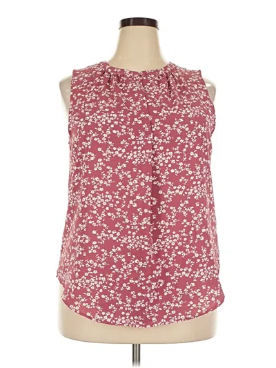 Pre-owned Monday Fun Sleeveless Blouse In Burgundy