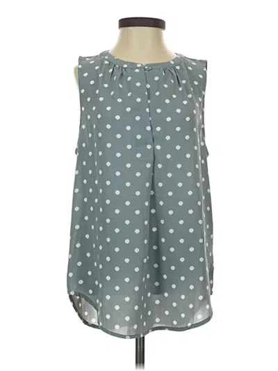 Pre-owned Monday Fun Sleeveless Blouse In Gray