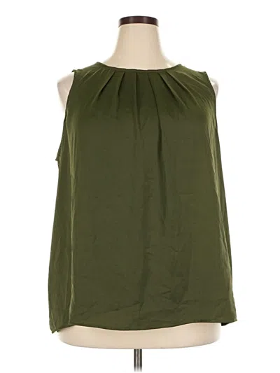 Pre-owned Monday Fun Sleeveless Blouse In Green