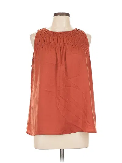 Pre-owned Monday Fun Sleeveless Blouse In Orange